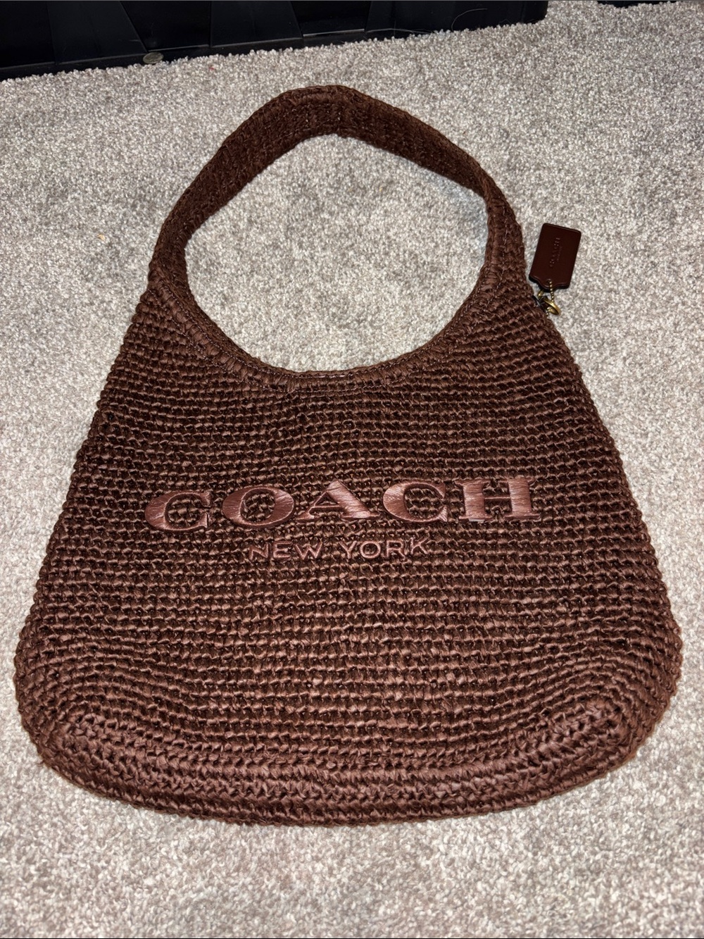 Coach Brooklyn 34 Refined Weave Shoulder Bag in Maple